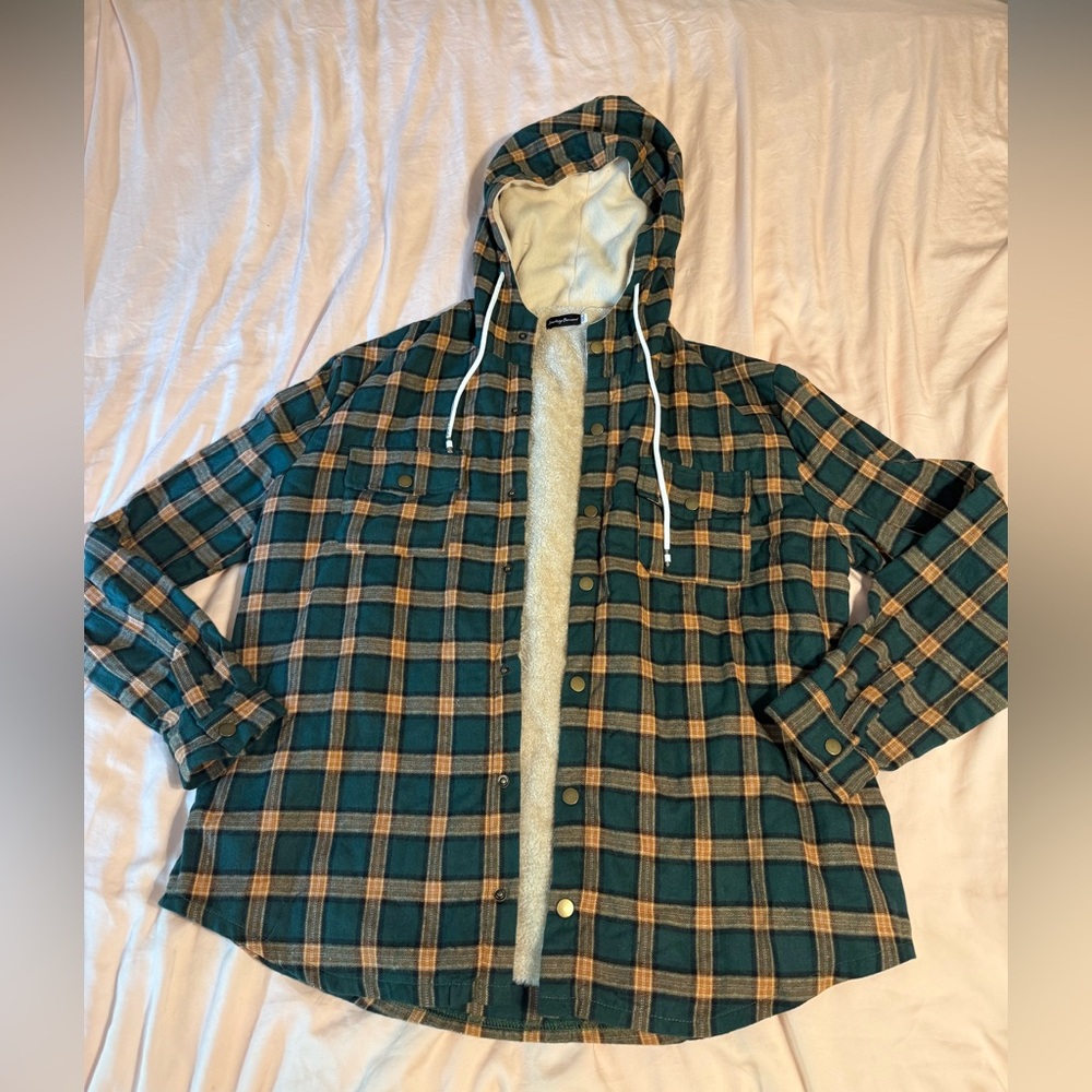 Plaid Hooded Sweatshirt